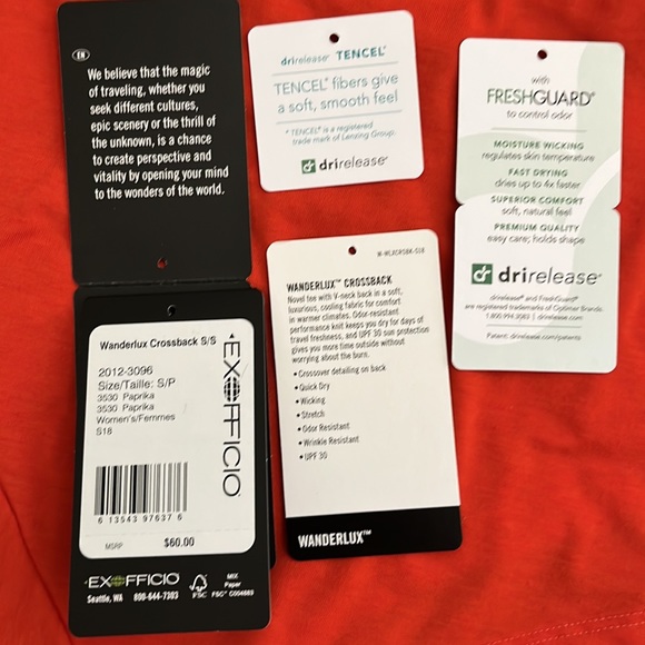 Exofficio Wanderlux crossback Paprika - fits like Medium - Picture 5 of 5